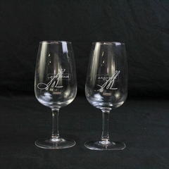 Set of 2 Maysara Winery 7" Arc Wine Glasses Barware Pre-Owned Oregon