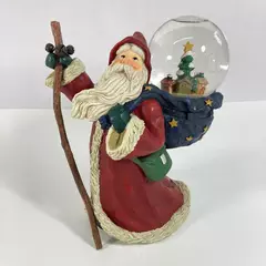 Russ Berrie The Christmas Sampler Hand Painted Santa Snow Globe 16704