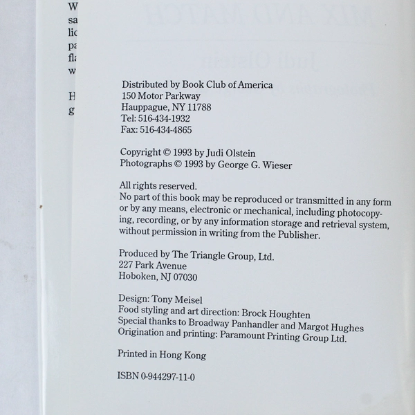 Pasta Cookbook Pasta From Around The World With Sauces Judi Olstein 1993 HC