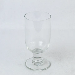 Dansk Genna Crystal Wine Glass Water Goblet Clear Thick Stem 6.5 Inch