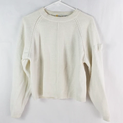 Vintage Chaus Essentials White Knit Pullover Sweater Women's Size Medium