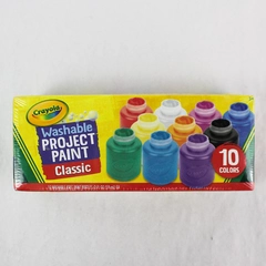 Crayola Washable Project Paint Classic For Kids Set of 10 Bottles Sealed