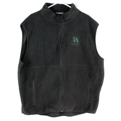 Port Authority Embroidered Black Fleece Full Zip Vest Men's 3XL