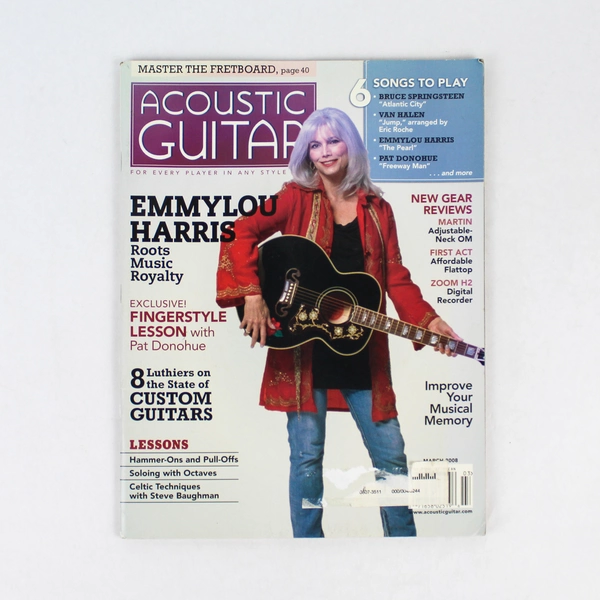 Acoustic Guitar Emmylou Harris March 2008 Magazine 