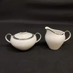 Royal Song China Simplicity 5518 Creamer And Lidded Sugar Bowl 