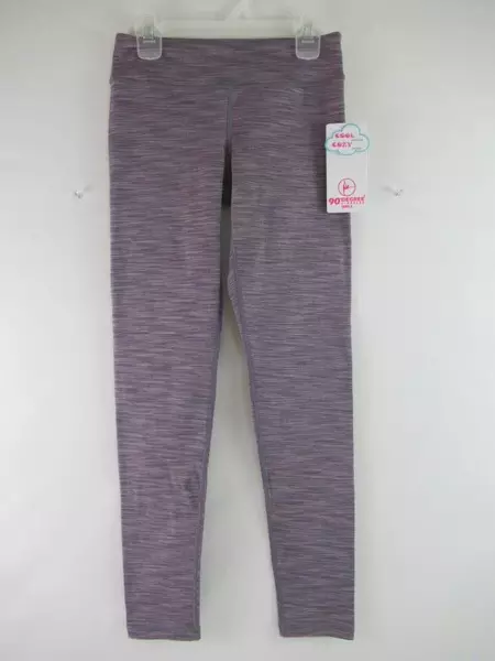 90 Degrees By Reflex Active Wear Pants Leggings Girl's Size L 12 Mulled Grape