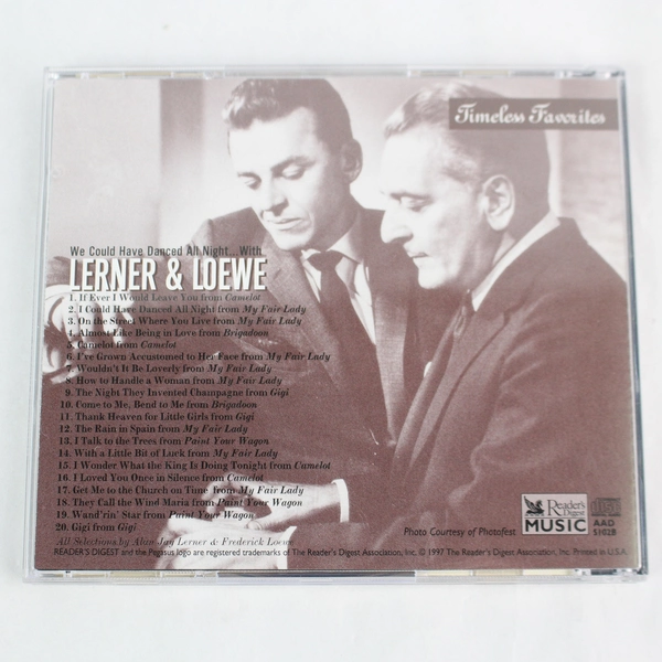 We Could Have Danced All Night With Lerner & Loewe CD 1997 Reader's Digest