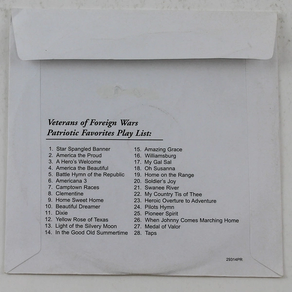 Patriotic Favorites By Veterans Of Foreign Wars Audio Music CD Disc