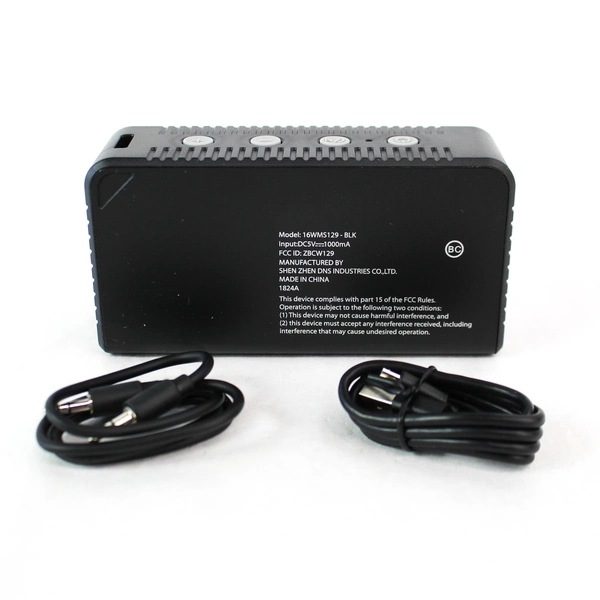 Wireless Bluetooth Speaker Black 16WMS129-BLK Water Resistant Rechargeable