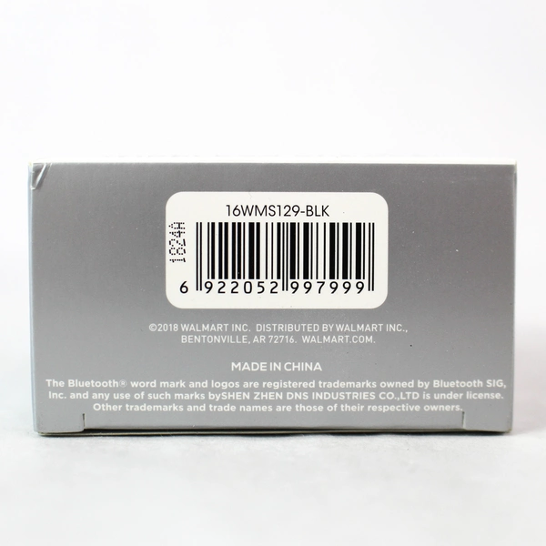 Wireless Bluetooth Speaker Black 16WMS129-BLK Water Resistant Rechargeable