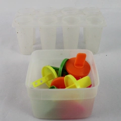 8 Freezer Ice Popsicle Mold Maker Plastic