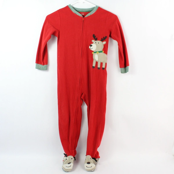 Carter's Super-Comfy Christmas Reindeer One-Piece Pajamas Kid's Size 5