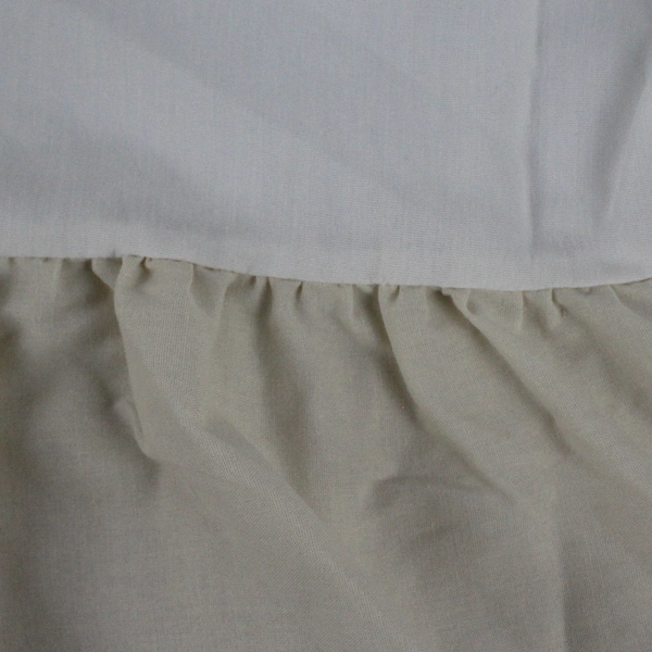 Dan River Cream Queen Size Ruffle Bed Skirt Flawed DIY Fabric Cutters Crafting
