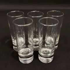 Set of 5 Clear Shooter Whiskey Tequila Liquor Shot Glasses 4 Inch