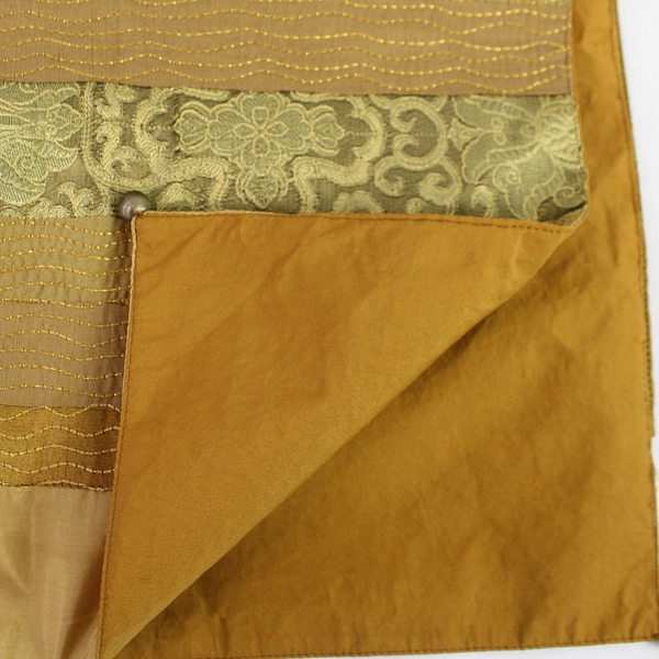 Unbranded Gold-Colored Embroidered Table Runner 14" x 69" Home Decor