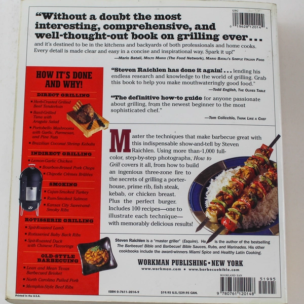 How To Grill By Steven Raichlen Copyright 2001 Workman Publishing Paperback