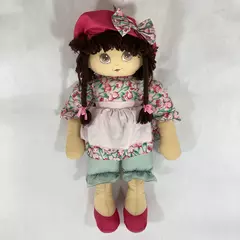 VTG 1992 Commonwealth Soft Hearted Freinds Cloth Doll 27" Pink Tulip Dress