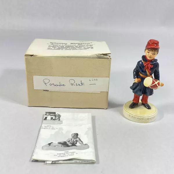 Vintage Sebastian Miniature Parade Rest Figurine 6233 with Box & Leaflet