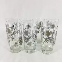 Set of 7 Vintage Blue Danube Blue Onion Pattern Tumblers 6.25"
