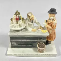 Vintage 1949 Sebastian Miniature The Corner Drug Store Figurine #6211 with Box
