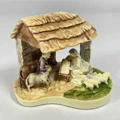 Vtg 1961 Sebastian Miniature Manger Figurine #6315 with Box & Leaflet