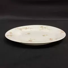 Vintage Theodore Haviland Oval Platter White With Pink Roses 11.5 x 9 Inch