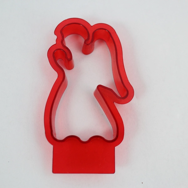 Set of 5 Red Plastic Christmas Cookie Cutters Holiday Baking