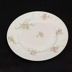 Vintage Haviland Limoges Dinner Plate White With Pink Flowers 9.5 Inch