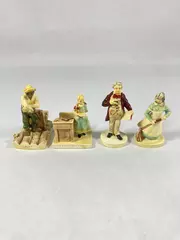 Lot of 4 Sebastian Miniatures From Mark Twain's Tom Sawyer Becky Jim Polly Judge