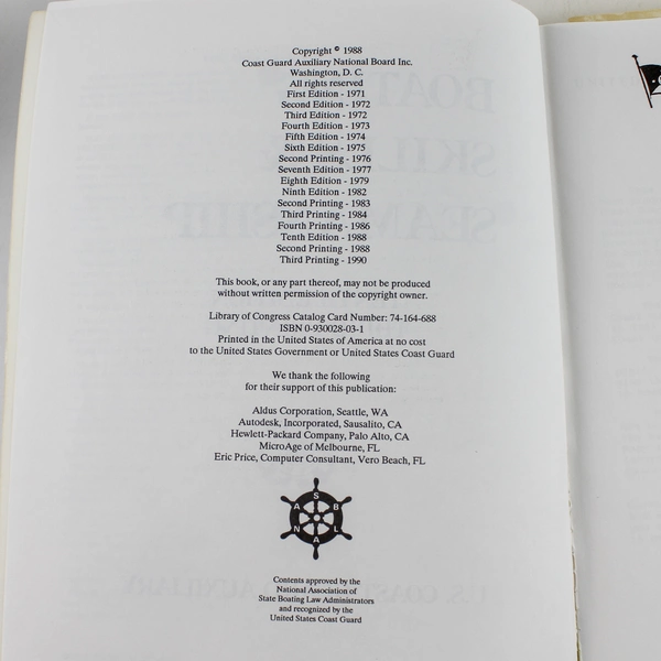 Boating Skills and Seamanship 10th Edition US Coast Guard Auxiliary 1988 PB