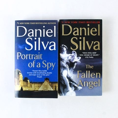 Lot of 2 Daniel Silva Spy Books Fallen Angel Portrait Of A Spy 2012-13 Harper