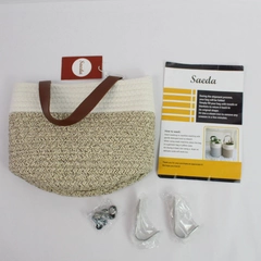 NWT Saeda Handled Hanging Plant Basket Modern Home Decor