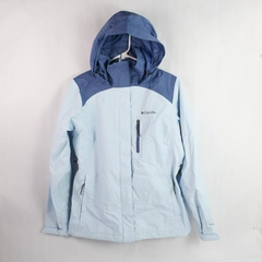 Columbia Sportswear Blue Hooded Nylon Windbreaker Women's Size Medium
