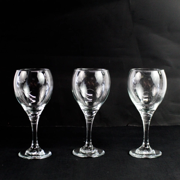Lot of 3 Libbey Perception Blown Glass Red Wine Glasses 7" Replacement