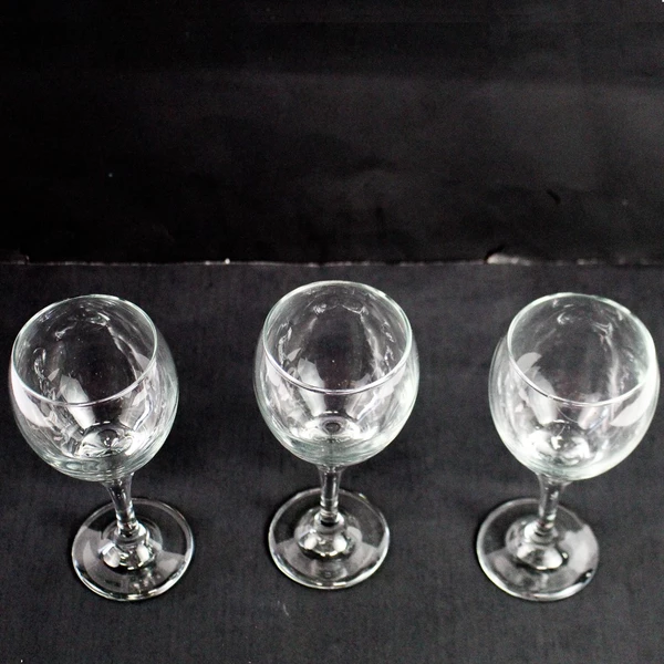 Lot of 3 Libbey Perception Blown Glass Red Wine Glasses 7" Replacement