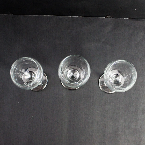 Lot of 3 Libbey Perception Blown Glass Red Wine Glasses 7" Replacement