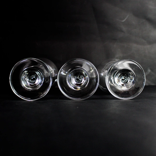 Lot of 3 Libbey Perception Blown Glass Red Wine Glasses 7" Replacement