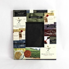 Artist Kristen West Handmade Picture Frame with Vineyard Labels 5.5 x 7"