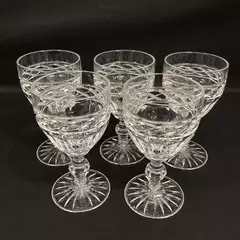 Set of 5 Mikasa Heiress Crystal Wine Glasses 6 Inch