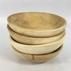 Set of 4 Wooden Salad Bowls Made In Japan 6 Inch