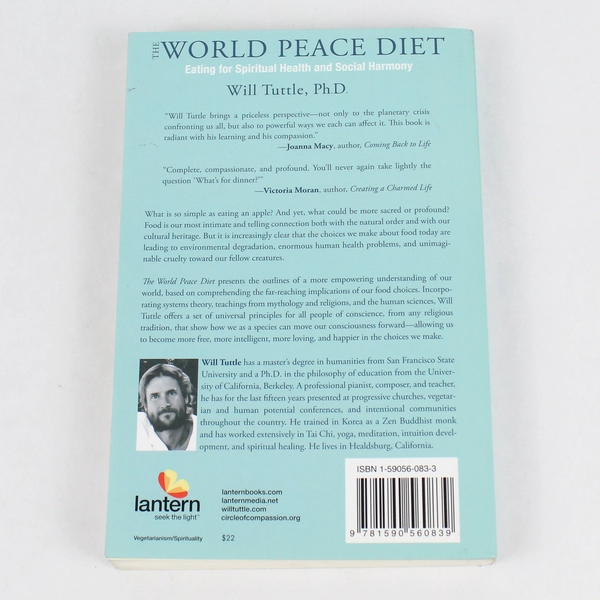 The World Peace Diet by Will Tuttle 2005 Lantern Books Paperback