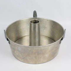 Vintage Comet 2 Piece Angel Food Tube Cake Pan 10" In Diameter Aluminum