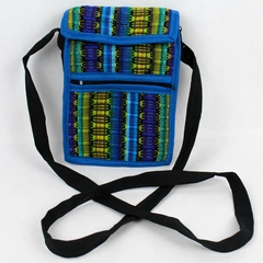 Unbranded Fabric Cross Body Travel Bag w/ Unique Pattern & Zippers