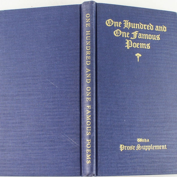 One Hundred and One Famous Poems with a Prose Supplement 1929 Cable Co. Book