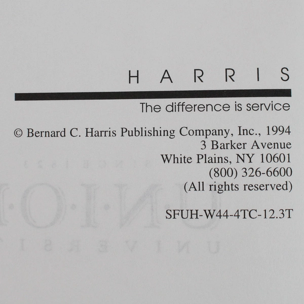 Union University 1994 Alumni Directory Book Bernard C. Harris Publishing Co.