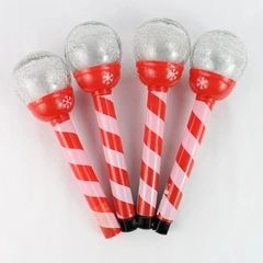 Set of 4 Battery Operated Candy Cane Striped Yard Lights Christmas Decor Flawed
