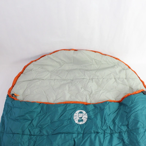 Coleman Lightweight Cold Weather Sleeping Bag Teal w/ Orange Trim