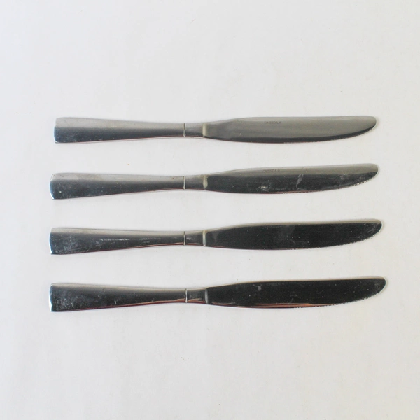 Lot of 4 Oneida Avery Pattern Dinner Knives Stainless Glossy Satin Flatware