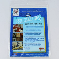 New Sealed Steam-A-Seam 2 Double Stick Fusible Web 9"X12" 5 Sheets