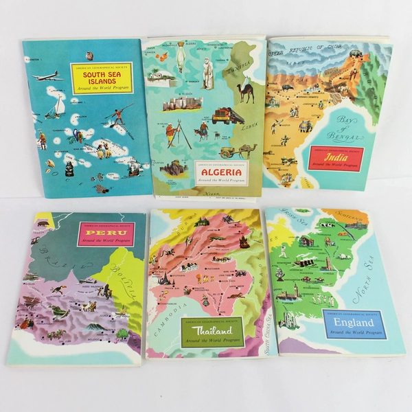 Around The World Program American Geographical Society Set Of 6 Nelson Doubleday